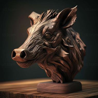 3D model wild boar (STL)